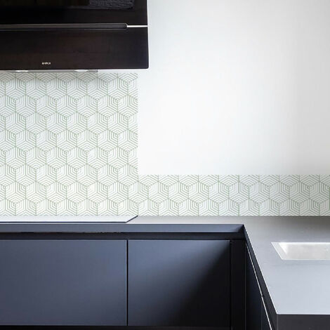 Crédence cuisine alu AURIANE - Art Déco Vert - Maison Danaé
