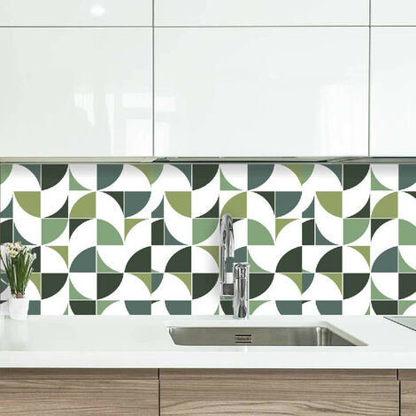 Crédence cuisine alu MORGANE - Graphique Vert - Maison Danaé