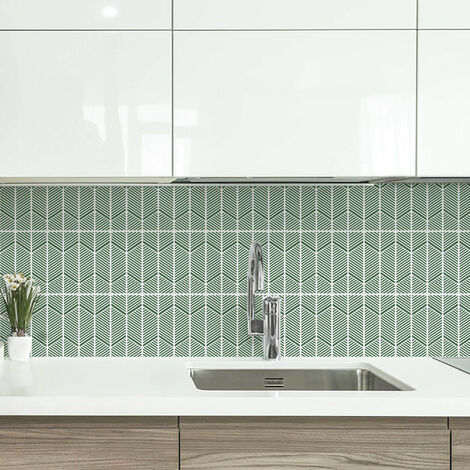 Crédence cuisine alu WILLIAMS - Art Déco Vert - Maison Danaé