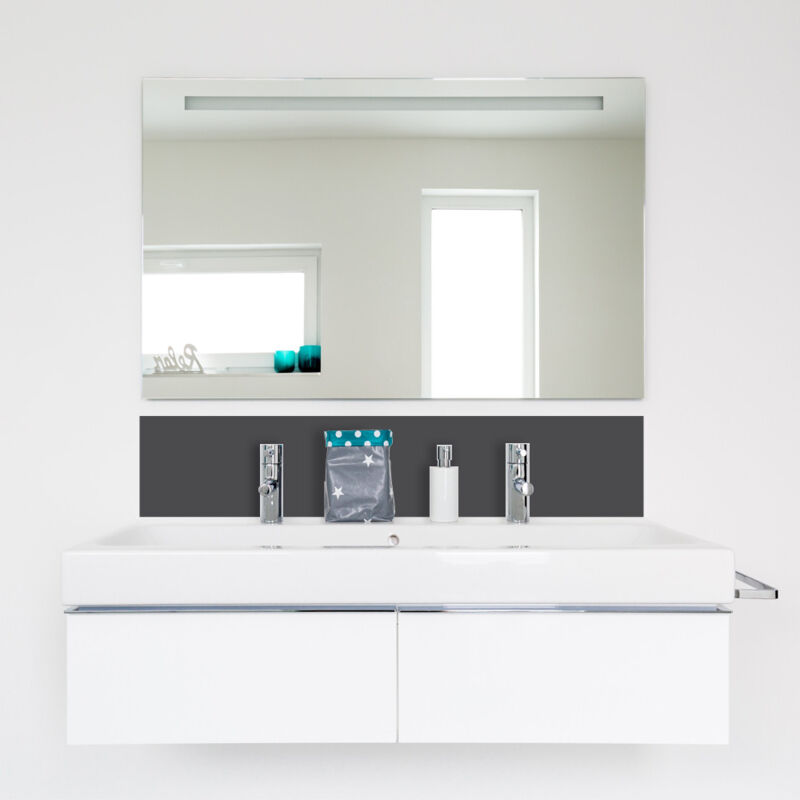 Credence cuisine aluminium gris fonce (credalugrisfonce).- - 100 x 20 cm