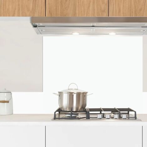 Crédence cuisine en aluminium - essentiel blanc - 300x20 cm (en 3 bandeaux)