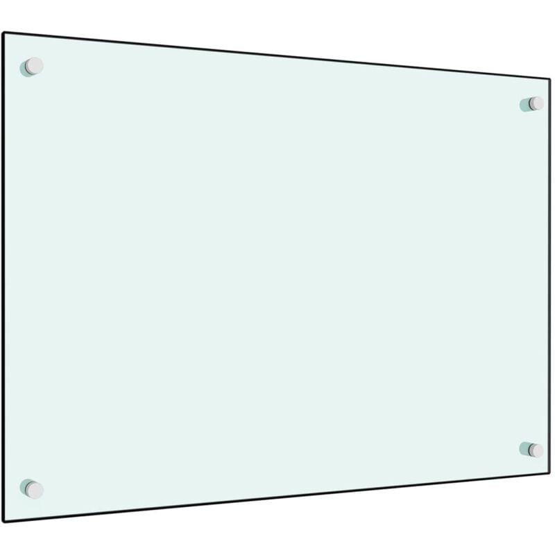Crédence Cuisine Fond de hotte - Dosseret de cuisine Blanc 70 x 50 cm Verre trempé BV341298 - Blanc