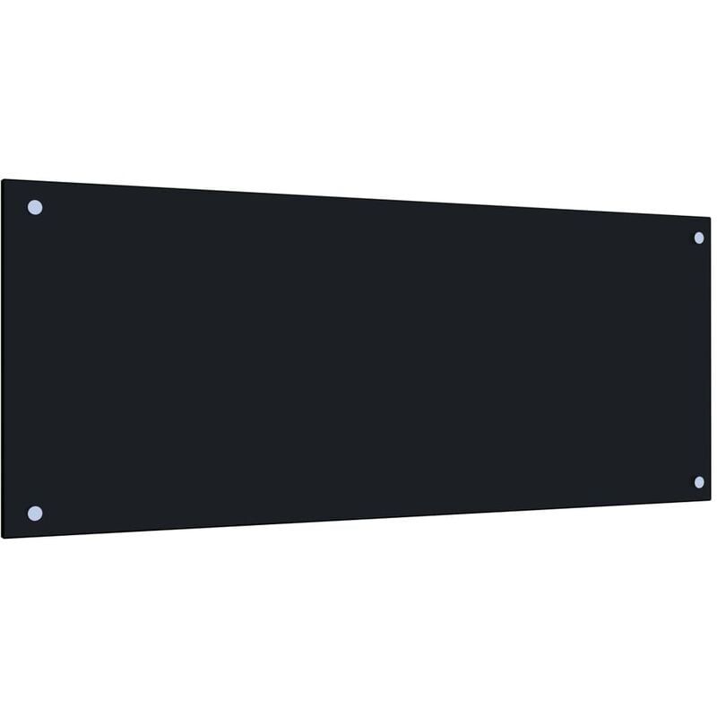 Crédence Cuisine Fond de hotte - Dosseret de cuisine Noir 100 x 40 cm Verre trempé BV579473 - Noir