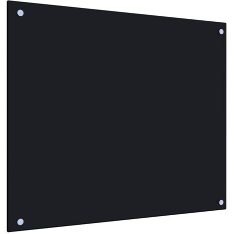 Crédence Cuisine Fond de hotte - Dosseret de cuisine Noir 70 x 60 cm Verre trempé BV275807 - BonneVie - Noir