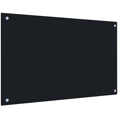 Crédence Cuisine Fond de hotte - Dosseret de cuisine Noir 80 x 50 cm Verre trempé BV714156 - BonneVie - Noir