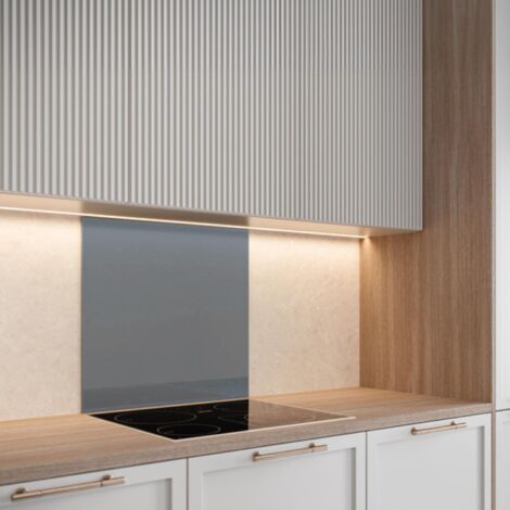 Tulup Crédence De Cuisine 80x60 Cm Plaque En Verre 4mm D'épaisseur Transparent Anti-éclaboussures Verre Trempé Float Panneaux Pour La Cuisine Montage Mural De Fixation Inclus