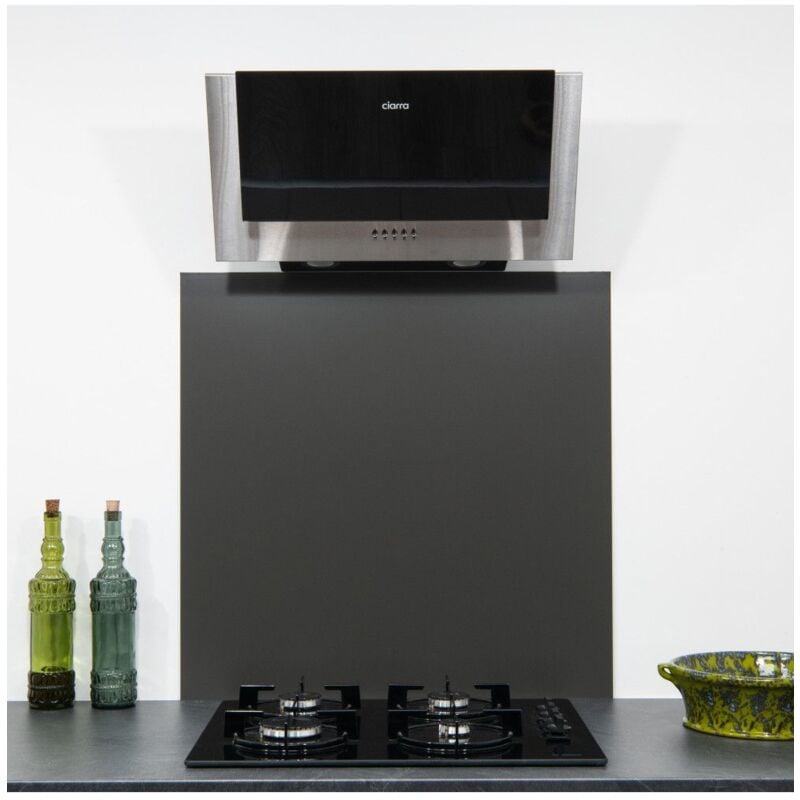 Crédence Alu Gris Terre d'Ombre h 60 cm x l 70 cm ral 7022 1,5 mm