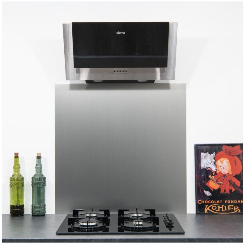 Crédence Alu Anodisé Brossé h 75 cm x l 90 cm de 1,5 mm