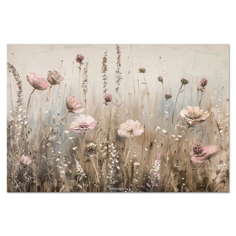 CRÉDENCE DE CUISINE Fleurs - Beige - Fleurs sèches 60x40