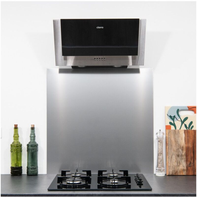 Crédence Inox Non Brossé h 65 cm x l 60 cm de 1 mm