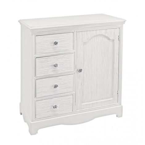 Credenza 1 anta 4 cassetti - IVORY
