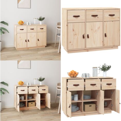 Credenza 100x40x75 cm in Legno Massello di Pino - Credenza in pino - Credenza per soggiorno