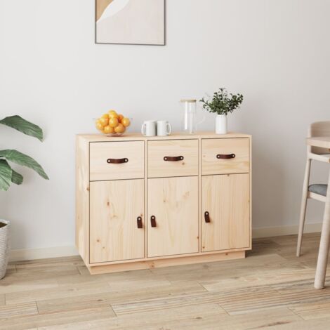 Credenza 100x40x75 cm in Legno Massello di Pino vidaXL 192783