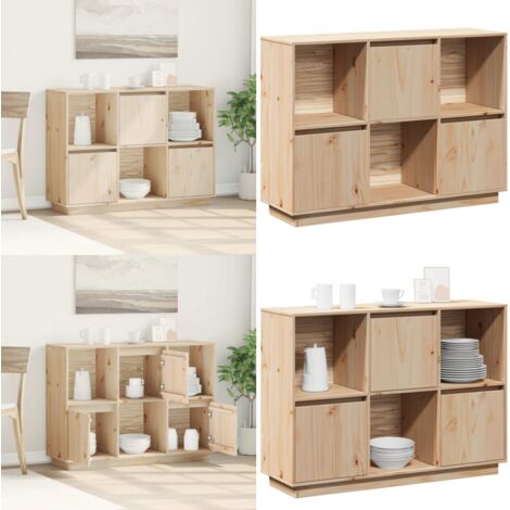 Credenza 110,5x35x80 cm in Legno Massello di Pino - Armadietto in legno - Credenza moderna