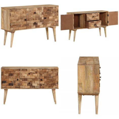 Credenza 110x30x70 cm in Legno Massello di Mango - Credenza mango - Credenza in legno massello