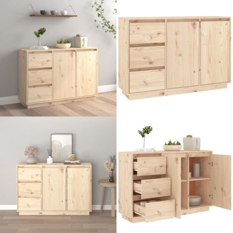 Credenza 111x34x75 cm in Legno Massello di Pino - Credenza in pino - Credenza con cassetti