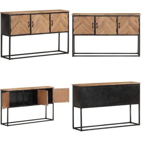 Credenza 120x30x75 cm in Legno Massello di Acacia - Credenza industriale - Credenza in acacia