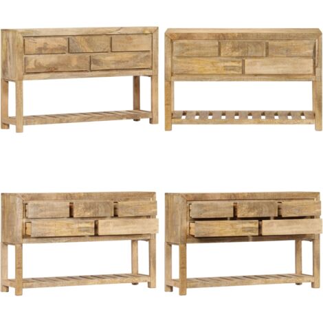 Credenza 120x30x75 cm Legno Massello di Mango - Credenza in legno massello - Credenza retro