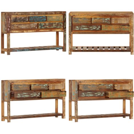 Credenza 120x30x75 cm Legno Massello di Recupero - Credenza in legno massello - Credenza in legno rigenerato