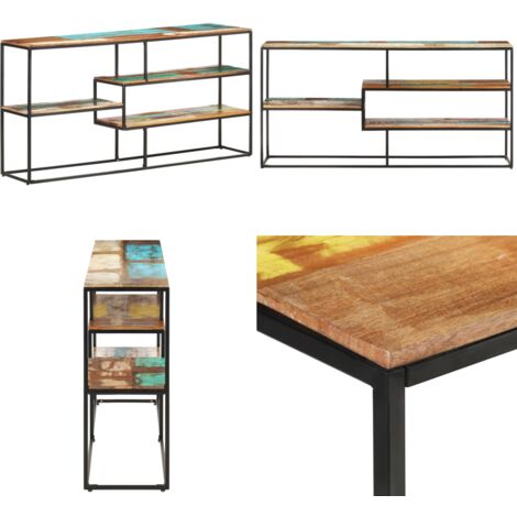 Credenza 150x30x75 cm in Legno Massello di Recupero - Legno massello di recupero - Armadio industriale