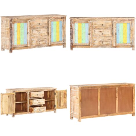 Credenza 151x40x75 cm in Legno Grezzo di Acacia - Credenza in acacia grezza - Credenza vintage