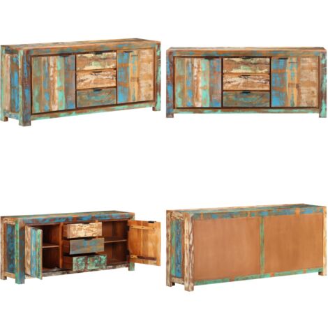 Credenza 175x40x75 cm in Legno Massello di Recupero - Credenza in legno di recupero - Credenza decorativa