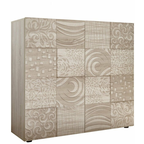 Credenza 2 Ante 120x42x110 cm in Legno TFT Blossom Rovere Samoa