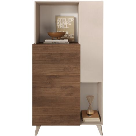 Credenza 2 ante, 2 nicchie e 2 ripiani L80 cm - MALA