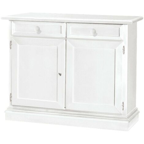 CREDENZA CRISTALLIERA IN LEGNO 3 ANTE MOD MARTINI SHABBY CHIC