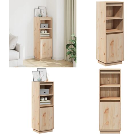 Credenza 37x34x110 cm in Legno Massello di Pino - Credenza in pino - Credenza per casa