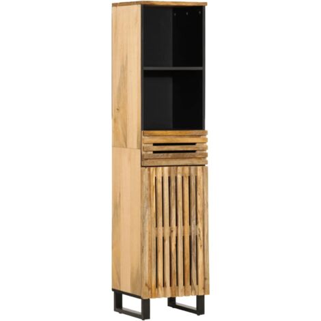 Credenza 38x34x160 cm in Legno Massello di Mango Grezzo vidaXL