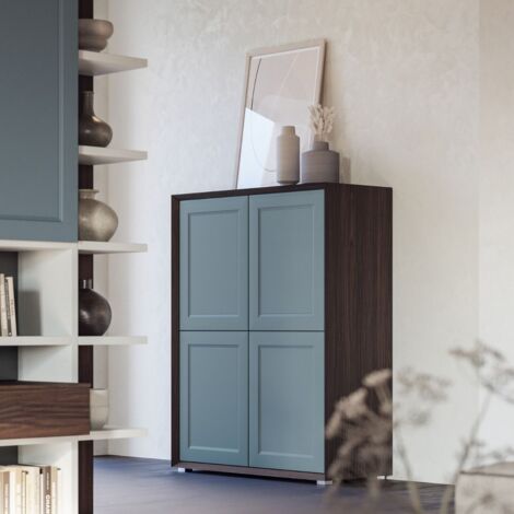 Credenza 4 ante linea Tilt CLASSIC in finitura Teak e Bristol