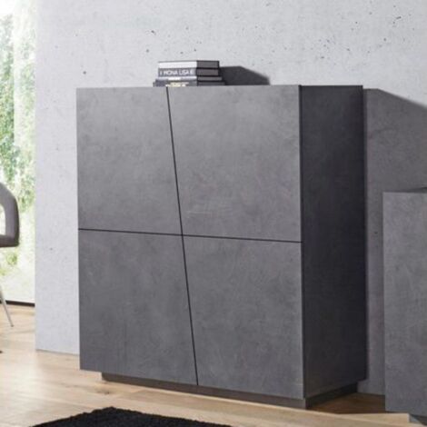 Credenza 4 ante linea Virgola finitura Ardesia
