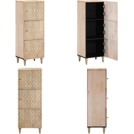 Credenza 40x33x110 cm in Legno Massello di Mango - Credenza mango - Credenza in legno massello