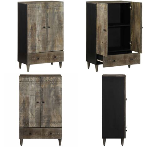 Credenza 60x33x100 cm in Legno Massello di Mango - Credenza mango - Credenza in legno massello