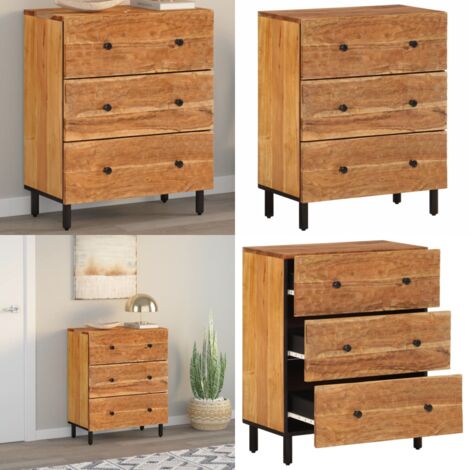 Credenza 60x33x75 cm in Legno Massello di Acacia - Credenza in legno - Credenza per casa