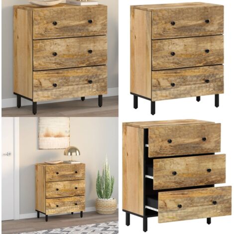 Credenza 60x33x75 cm in Legno Massello di Mango - Credenza in legno massello - Credenza per casa