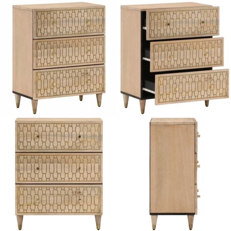 Credenza 60x33x75 cm in Legno Massello di Mango - Credenza mango - Credenza in legno massello