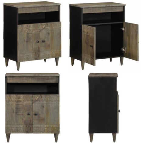 Credenza 60x33x75 cm in Legno Massello di Mango - Credenza mango - Credenza in legno massello