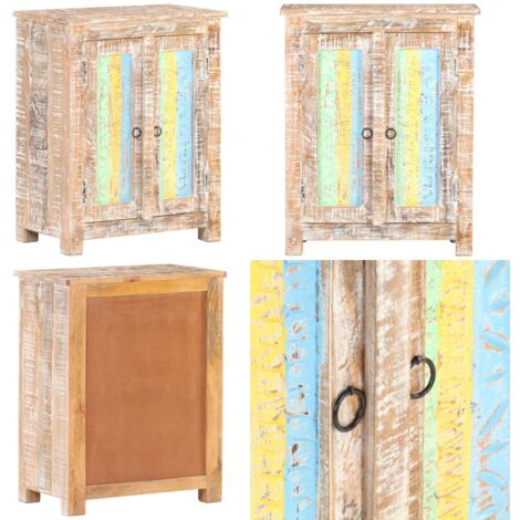 Credenza 61x35x76 cm in Legno Grezzo di Acacia - Credenza in acacia - Credenza vintage