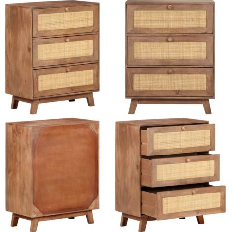 Credenza 61x35x76 cm in Legno Massello di Mango - Credenza mango - Credenza in legno massello