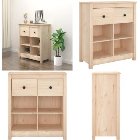 Credenza 70x35x80 cm in Legno Massello di Pino - Credenza in pino - Credenza con cassetti