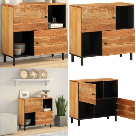 Credenza 80x33x75 cm in Legno Massello di Acacia - Credenza in acacia - Credenza in legno massello