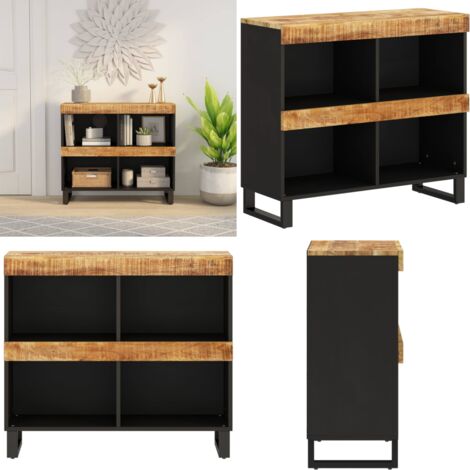 Credenza 85x33x75 cm in Legno Massello di Mango - Credenza industriale - Credenza da camera da letto