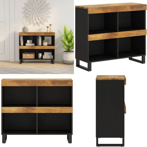 Credenza 85x33x75 cm in Legno Massello di Mango - Credenza industriale - Credenza in legno massello
