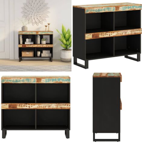 Credenza 85x33x75 cm in Legno Massello di Recupero - Credenza industriale - Credenza in legno massello