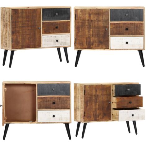Credenza 88x30x73 cm in Legno Massello di Mango - Credenza anni 50 - Credenza in legno massello