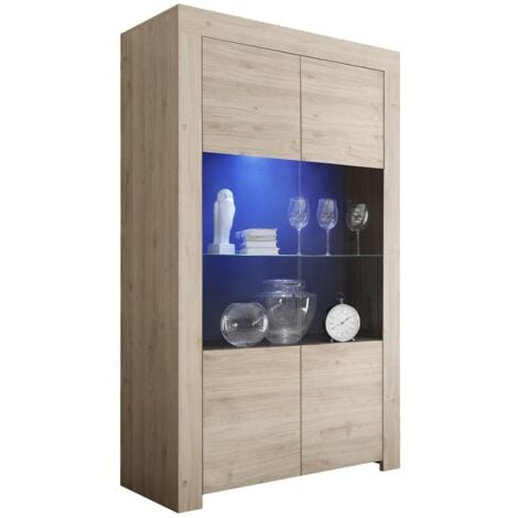 Credenza a 2 ante in vetro senza illuminazione H186 cm - Firenze