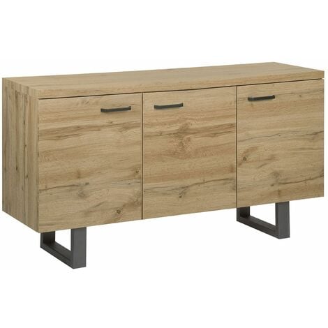 Credenza a 3 ante colore legno naturale Timber - Legno chiaro