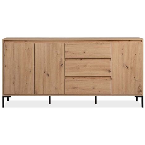 Credenza a 3 ante con 3 cassetti e 2 ripiani L170 cm - Plock
